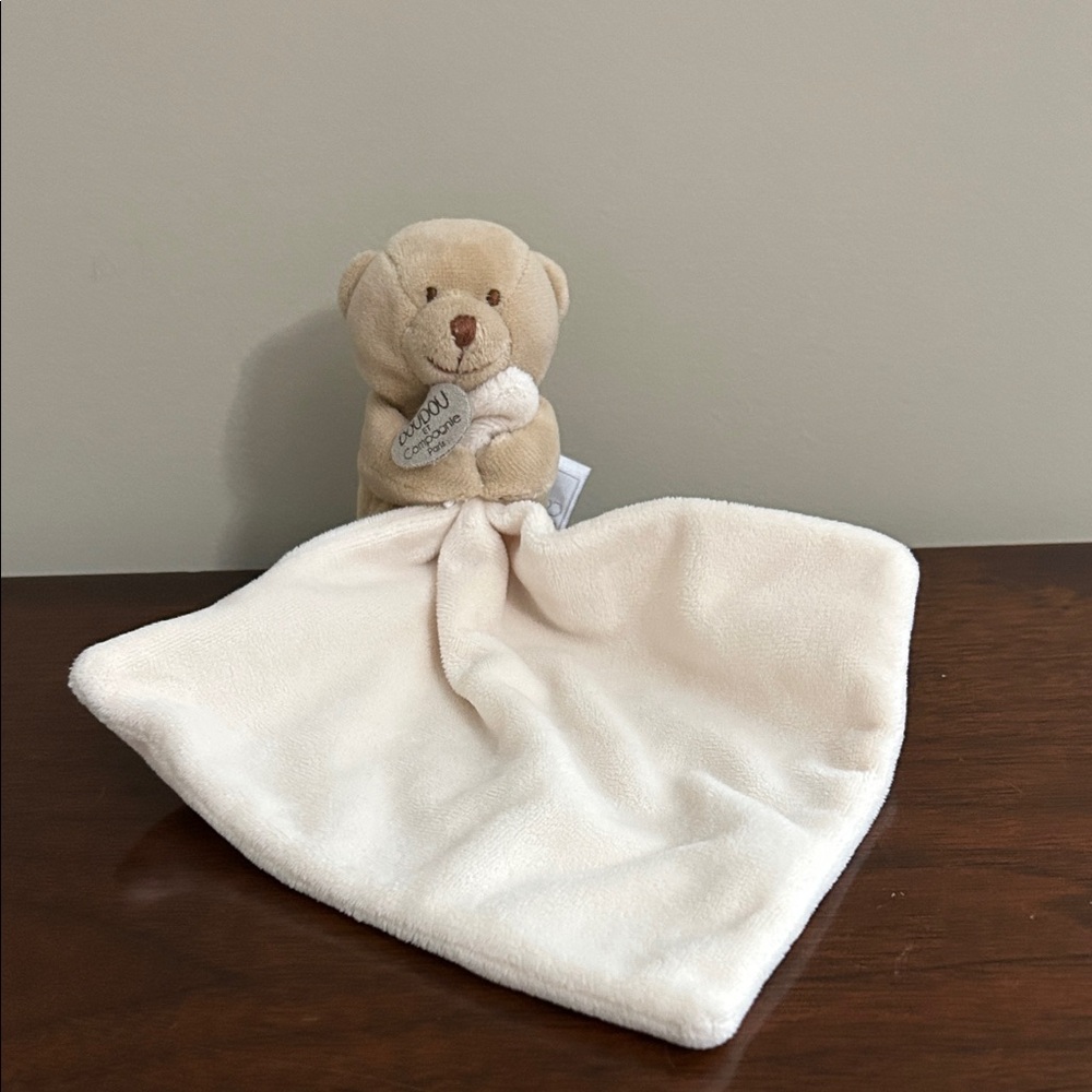 3/$12 Sale! DOUDOU et Compagnie Paris Teddy Bear Lovey Mouchoir En Boite Fleur